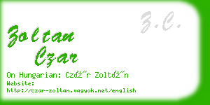 zoltan czar business card